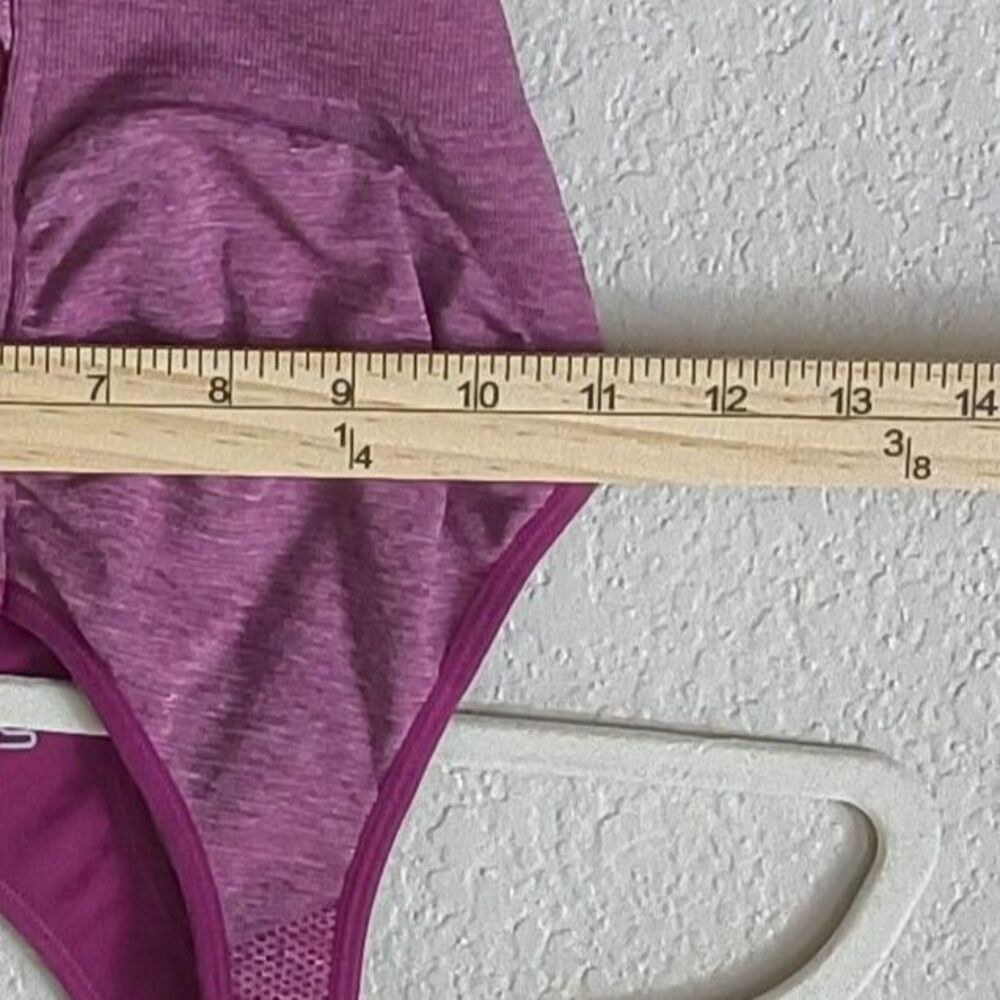 SHEFIT Perfect Lounge Bra Front Zip Sports Bra Fuchsia Heather Small Athleisure - Picture 4 of 5